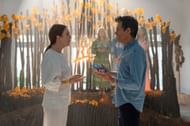 Julianne Moore as Michaela and Kevin Bacon as Peter in Sirens (Image via Netflix)